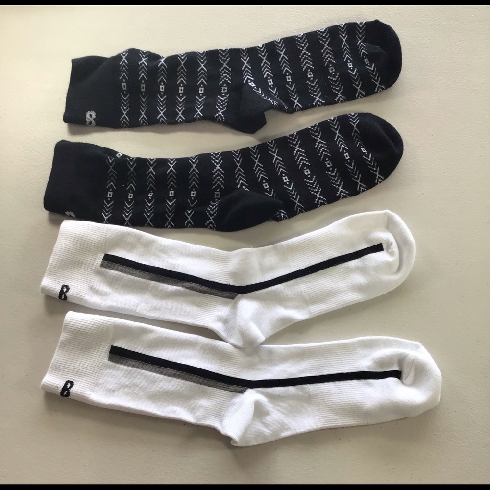 White and black socks